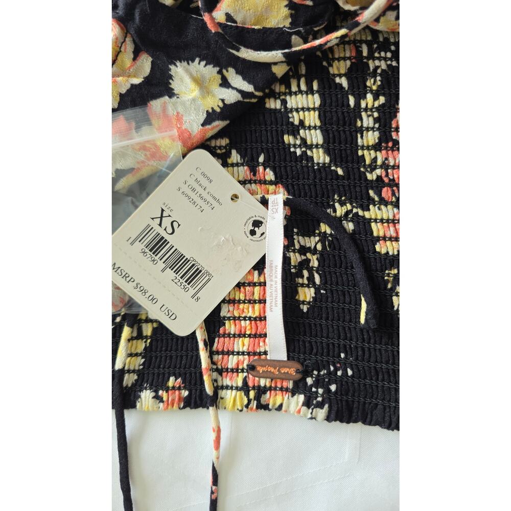 NWT Free People Hilary Print Floral Crop Top Boho XS - Picture 9 of 10